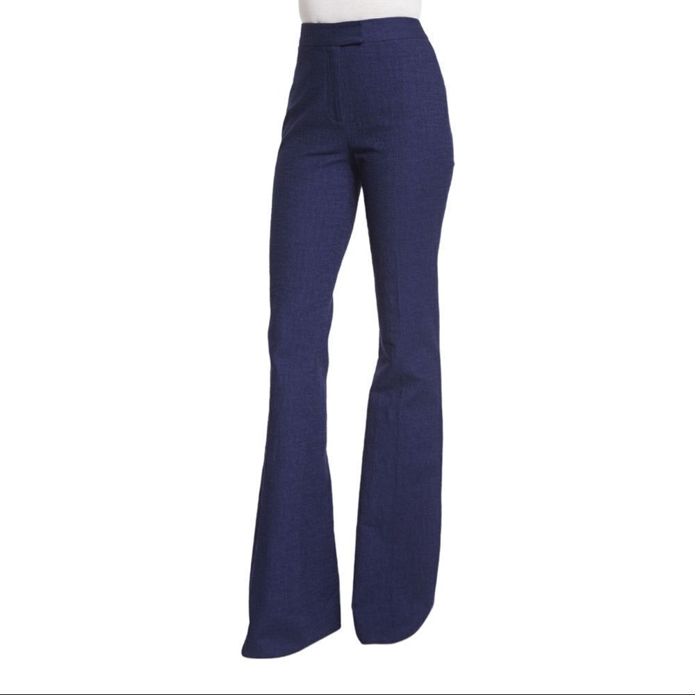 Dvf Diane Von Furstenberg Nicola Midnight Blue Wide Leg Pants Size 14